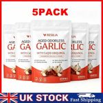 3/5PC Resilia Garlic Extract 600mg Softgels - 60 Count - Odorless Aged Garlic UK