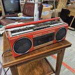 Red Vintage Toshiba RT-SF1 Stereo Radio Cassette Recorder Boombox – Japan