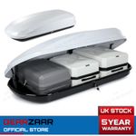 450 Litre Car Roof Top Box Gloss White Extra Large Top Car 90kg Luggage Camping
