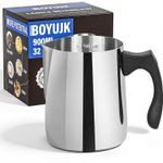 BOYUJK Candle Wax Melting Pot, Melter for Making, 900ml, Silver 