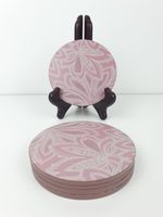 5 x Denby Monsoon Chantilly Coasters Round Pink