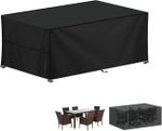 Garden Patio Furniture Cover Outdoor Canopy Waterpr Rectangle  Table Cover Black