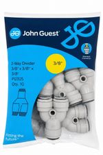 38" X  38"  2 Way Divider  Y -piece  Draft Beer Fitting John Guest 10 Pack