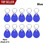 Re-Writable 125Khz RFID Proximity ID Card Token Tags Key Fobs - 10 Pcs (Pack 1)