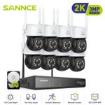 SANNCE 3MP Wifi CCTV Camera System IP Two Way Audio Color Night Vision 10CH NVR