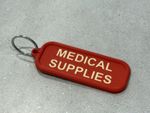 2x Medical Supplies Luggage Tag, Luggage Label For Travel Bag, Medical Key Chain