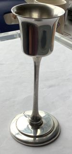 Antique Solid Silver Cordial Goblet Kiddish Cup, William Aitken B’ham  1904 50g