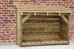 Rustic Wooden Log Store Large Pressure Treated Firewood Outdoor Storage Garden