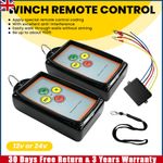2X Electric Wireless Winch Remote Controller with Twin Handset For Truck ATV SUV