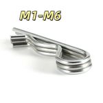 R Pin Shaft Clips Cotter Pins Split Pins 304 Stainless Steel/Carbon Steel M1-M6