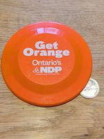 Ontario NDP "Get Orange" Mini-frisbee Circa Mid-2000s Inventory:Au70
