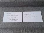 JFK Assassination 22.11.1963 Signed Index Cards Paul Landis And Mary Ann Moorman