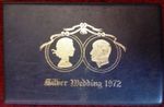 Blue SG printed 1972 Silver Wedding  containing used collection  (80+/-  stamps)