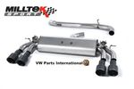 For VW T-ROC R 300PS Milltek Sport GPF Back Exhaust Non Res Cerakote Black Tips