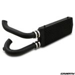 BLACK FRONT MOUNT INTERCOOLER FMIC KIT FOR VOLKSWAGEN VW GOLF MK4 1.8T GTI