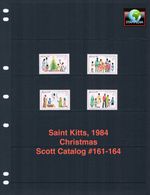 $2.80 Scott Value - 1984 ST KITTS Christmas Caribbean Holidays CV MNH NH UMM