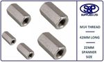 M14  / 14mm) STAINLESS STEEL DEEP NUT ALLTHREAD CONNECTOR STUD COUPLER GR304