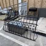 Beautiful ornate, black wrought iron window security grille /railing/custom made