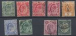 Straits Settlements Stamps 1904-1906 SG127/8;154/5;157/8;160;163 used CV £50.7