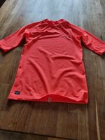 Olaian Rash Vest Size 8 -10 Neon Orange Swim Wear Upf 50+ Sun Protection