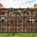 2 Extra Tall Metal Pipe Garden Trellis Climbing Plant Fence Netting Screen Stand