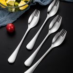 6Pcs Stainless Steel Sporks Dual-purpose Spoon Salad Dessert