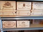 ONE SQUARE METRE OF FRENCH WINE WOODEN BOX END PANEL WALL PLAQUE HOME BAR PUB 