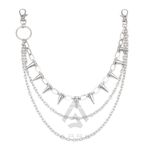 3 Layered Chains With Rivet Ponts For Jeans Trousers Skirt Belt Punk Hip Hop