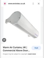 curtain warm air commercial heating