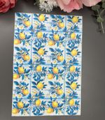 Lemons No.4 Transfer Paper Polymer Clay | Lemon Pattern Water Soluble Paper