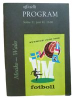 1958 World Cup Finals Programme Mexico v Wales, 11 June (Org*, Exc*)