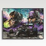 LEWIS HAMILTON A3 print from painting by Greg Tillett poster Formula One F1 art