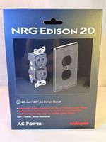 AudioQuest NRG Edison 20 Audiophile AC Duplex Outlet 120V 20A NEW in Box