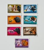 Mongolia Dogs in Action 1976 Set of 7 stamps celebrate the role of service dogs