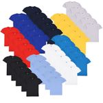 Girls Boys Pack Of 5 Plain PE School T Shirts Lightweight Summer Soft Feel Top