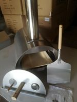 Portable Stainless Steel Stone Pizza Oven Folding Legs Wood Pellets / Charcoal 