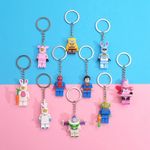 Hot selling building block keychain Batman Team Buzz Lightyear bag pendant New