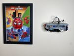 Wall Display Mount for Lego 76321 Spider-Man vs Doc Ock Subway Train Scene