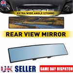 Car Interior Rear View Mirror 270mm Anti-glare Blue Curved Wide Angle Clip On UK