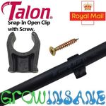 Talon Black Plastic Snap In Open Clip 13mm ID/ 16mm OD LDPE Pipe