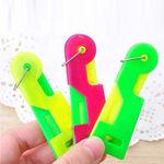 3pcs Automatic Threader Sewing Threading Guide Device Sewing Tool Color Random
