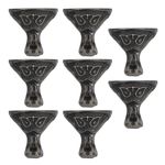 8Pcs Olive Green Zinc Alloy Box Legs Decorative Feet for Furniture Boxes