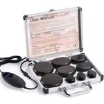 Hot Stone Massage Set 12pc Electric Heater Kit Basalt Stones Spa Therapy Gift