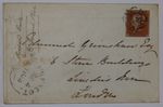 (9048-489) 1844 1d RED IMPERF COVER TO LONDON WITH BLACK MALTESE CROSS CANCEL