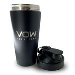 Premium Stainless Steel Shaker Matt Black 750ml Metal Protein Powder Mixer VOW