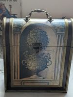 Vintage Wooden Wine Bottle Carrier Box 3 Bottle Storage Case Wine Gift Box