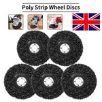 5Pcs 5 Inch Poly Strip Wheel Discs For Paint Rust Removal Cleaning Rotary Tool