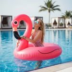 Adults Inflatable Swimming Ring Flamingo Unicorn Swim Pool Beach Float Toy 90CM