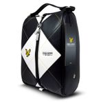 Lyle & Scott Argyle Golf Shoebag Premium PU Leather Airflow Vents Double Zip