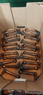 Antique Copper Brass Stair Carpet Runner Rods x 22